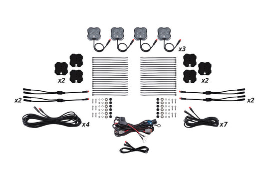 Diode Dynamics Stage Series RGBW Rock Light Kit 12-Pack w/ Magnet Mounts - DD7749