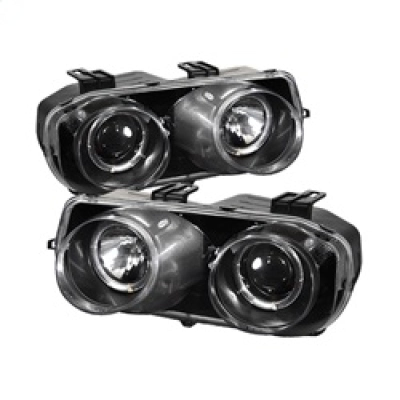 Spyder Acura Integra 94-97 Projector Headlights LED Halo -Black High H1 Low 9006 PRO-YD-AI94-HL-BK SPYDER