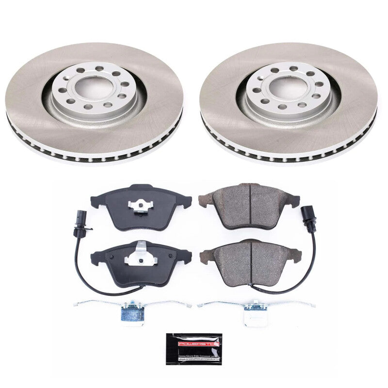 Power Stop 05-09 Audi A4 Quattro Front Semi-Coated Rotor Kit PowerStop