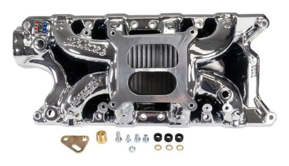 Edelbrock Ford Small-Block 289-302-347 RPM Air-Gap Intake Manifold - Chrome Plasma Finish