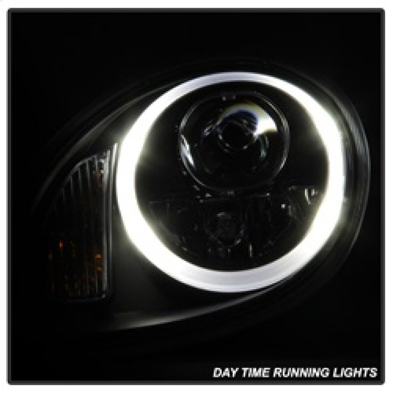 Spyder Porsche Cayman 05-08 Headlights - Halogen Model Only - DRL LED - Black PRO-YD-P98705-DRL-BK SPYDER