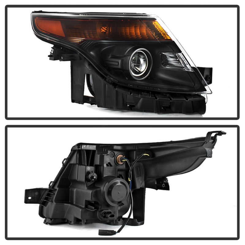 xTune 11-15 Ford Explorer OEM Style Halogen Headlights - Black (HD-JH-FEXP11-AM-BK) SPYDER