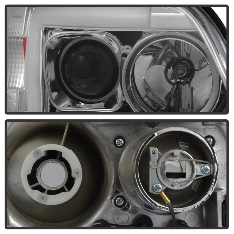 Spyder 97-03 Ford F-150 (After 6/1997) V2 Proj Headlights DRL LED - Chrm (PRO-YD-FF15097V2-LB-C) SPYDER