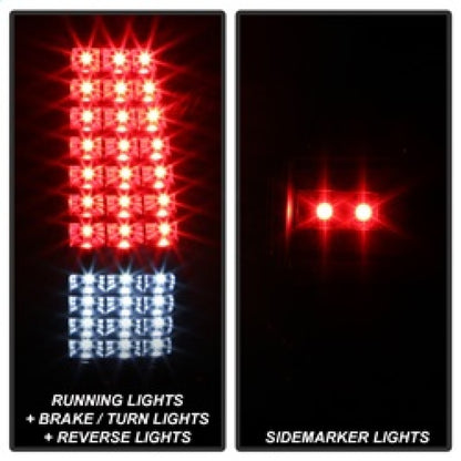 xTune 03-06 Chevrolet Silverado 1500 LED Tail Lights - Black (ALT-JH-CSIL03-LED-BK) SPYDER
