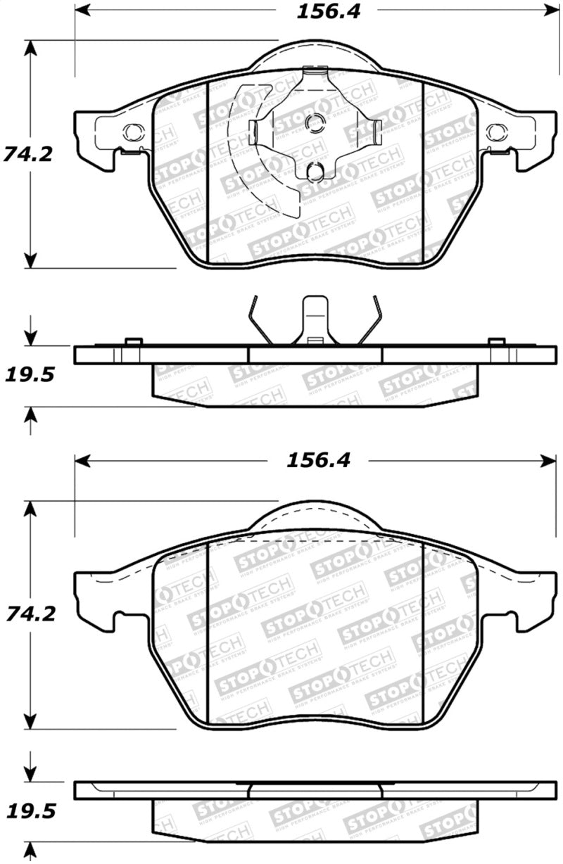 StopTech Premium Ceramic Brake Pads - 308.06870 Stoptech