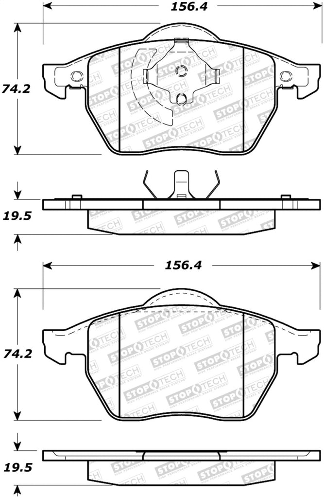 StopTech Premium Ceramic Brake Pads - 308.06870