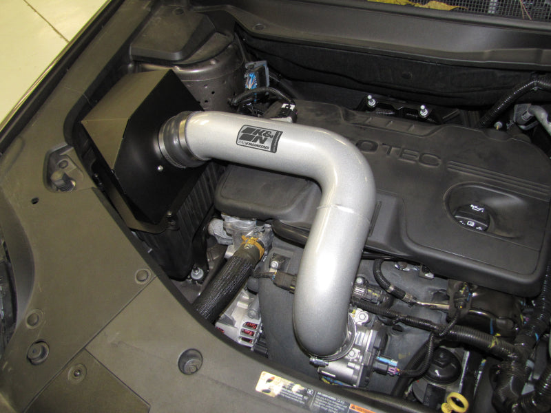 K&N 10 GMC Terrain / 10 Chevy Equinox 2.4L-L4 Silver High Flow Performance Kit K&N Engineering