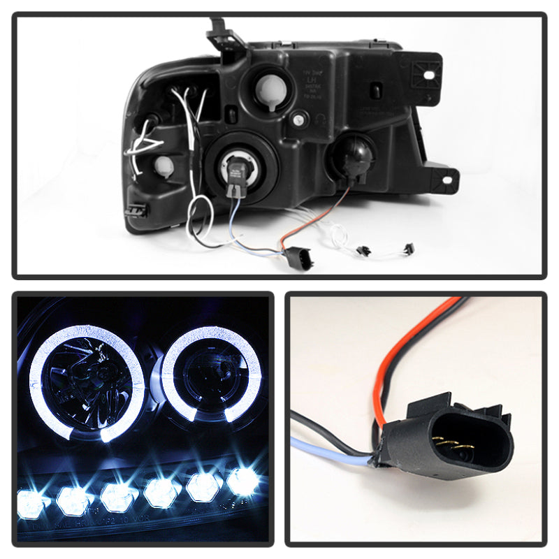 Spyder Ford F150 04-08 Projector Headlights V 2 CCFL Halo LED Blk Smke PRO-YD-FF15004-CCFL-G2-BSM SPYDER
