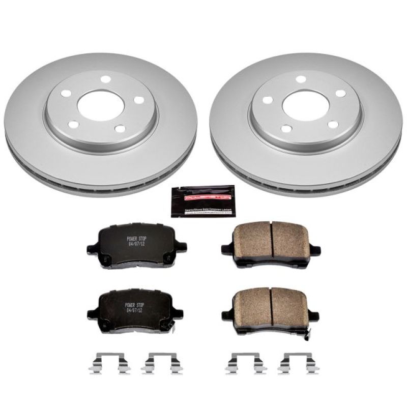 Power Stop 04-08 Chevrolet Malibu Front Z17 Evolution Geomet Coated Brake Kit PowerStop