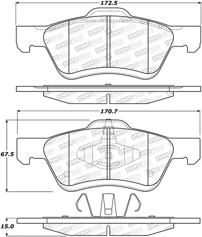 StopTech Street Disc Brake Pads - 305.10470 Stoptech