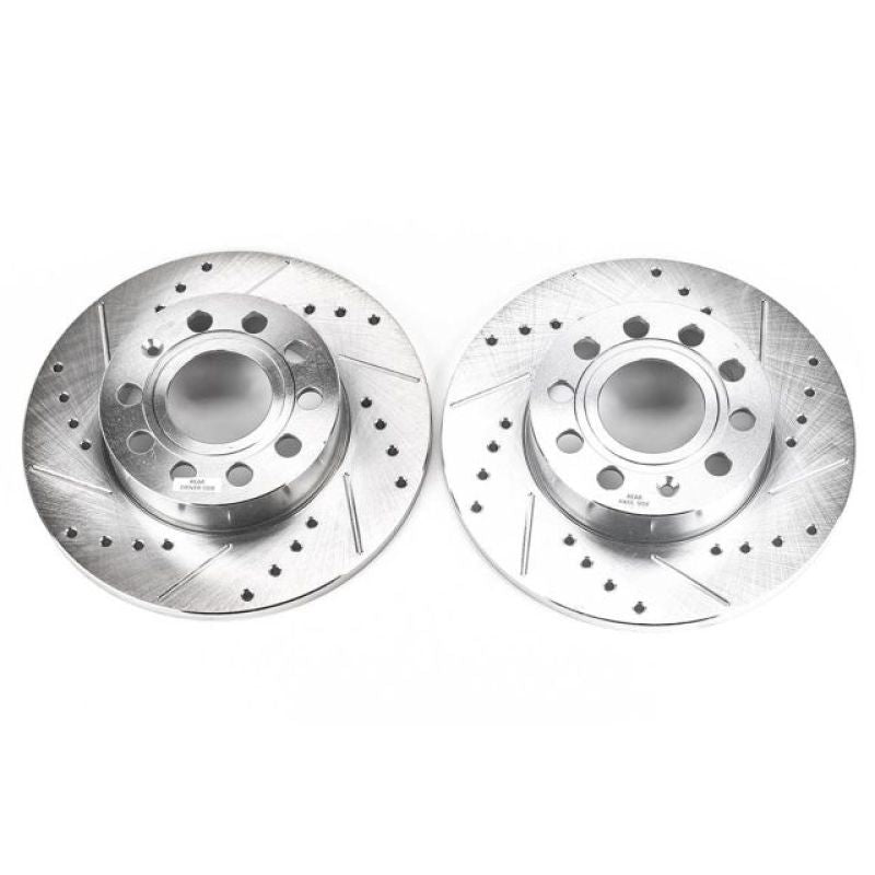 Power Stop 2008 Audi A3 Rear Evolution Drilled & Slotted Rotors - Pair PowerStop