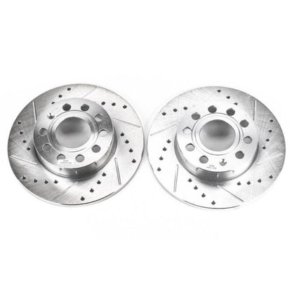 Power Stop 2008 Audi A3 Rear Evolution Drilled & Slotted Rotors - Pair PowerStop