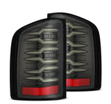 AlphaRex 620090 07-13 Chevrolet Silverado 1500 (Ex. Hybrid Models) LUXX-Series LED Tail Lights Alpha-Black