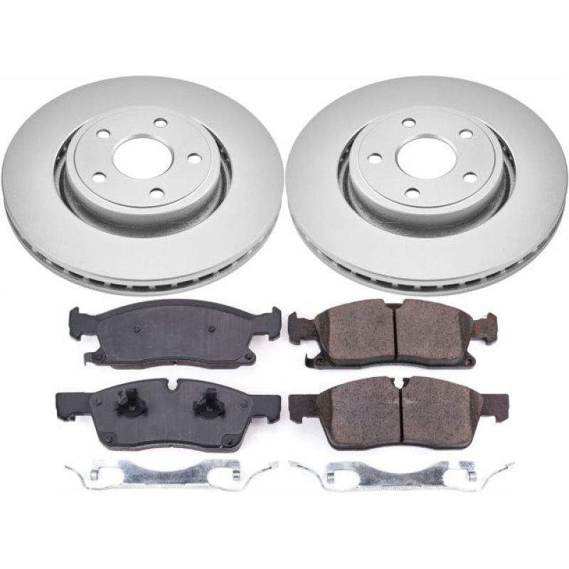 Power Stop 16-19 Jeep Grand Cherokee Front Z17 Evolution Geomet Coated Brake Kit PowerStop