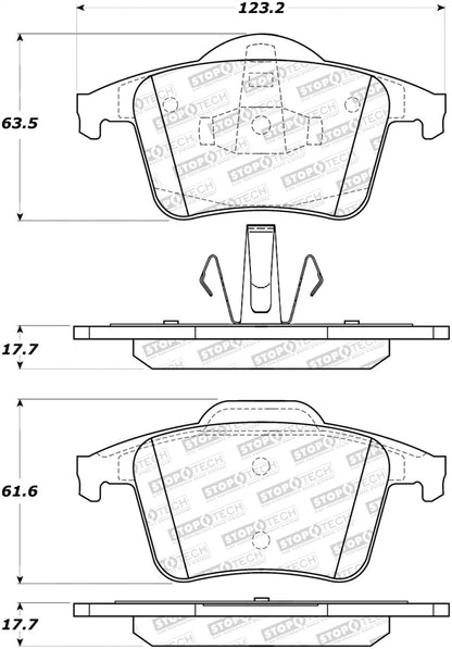 StopTech Premium Ceramic Brake Pads - 308.09800 Stoptech