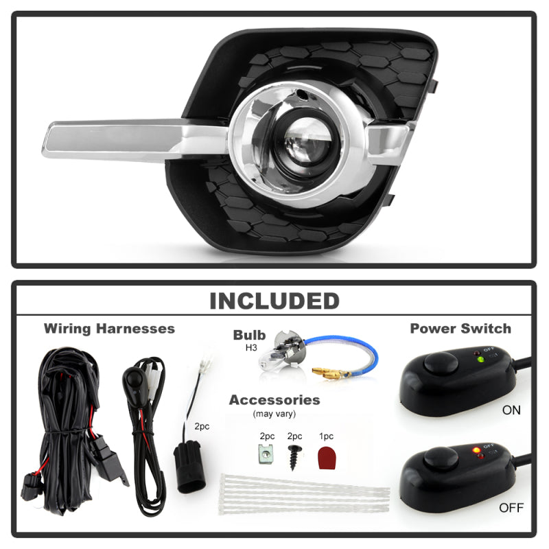 Spyder 10-16 Chevrolet Equinox OEM Style Fog Lights w/Switch (H3 12V 55W) - Clear (FL-CEQ10-C) SPYDER