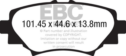 EBC Ultimax2 Rear Brake Pads - UD1729 EBC