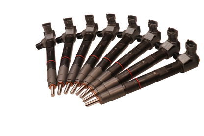 Dynomite Diesel DDPL5P-100 25 percent over remanufactured injector set for 2017-2023 Chevy Silverado and GMC Sierra 2500HD and 3500HD 6.6L Duramax L5P trucks