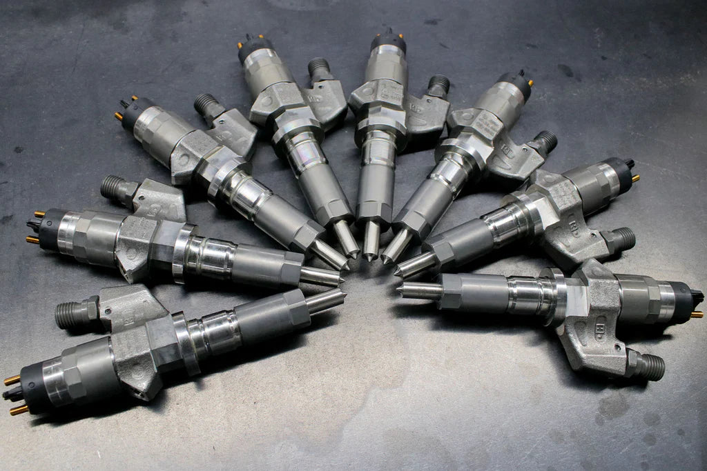 Dynomite Diesel DDPLB7-100 60 percent over remanufactured injector set for 2001-2004 Chevy Silverado and GMC Sierra 2500HD and 3500 6.6L Duramax LB7 trucks
