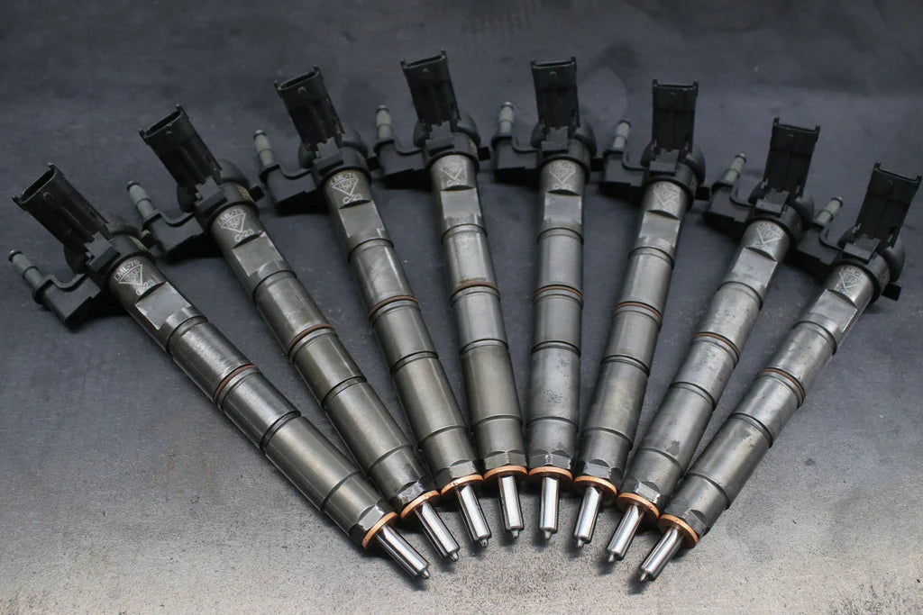 Dynomite Diesel DDPLML-100 45 percent over remanufactured injector set for 2011-2016 Chevrolet Silverado and GMC Sierra 2500HD and 3500HD 6.6L Duramax LML trucks