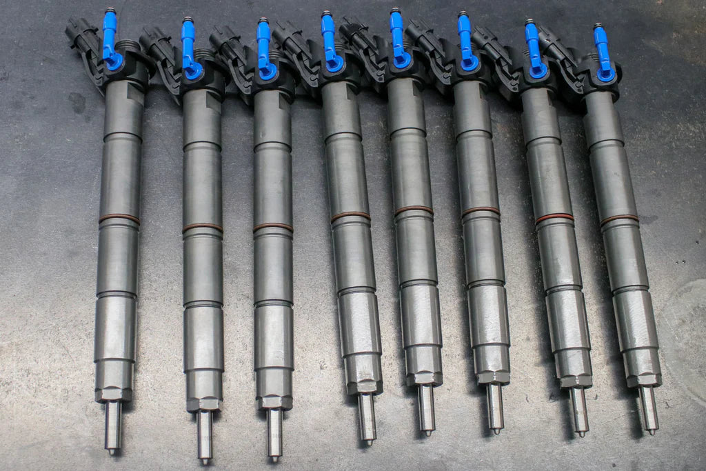 Dynomite Diesel NFD6715-100 45 percent over new injector set for 2015-2019 Ford F-250 F-350 F-450 and F-550 6.7L Power Stroke trucks