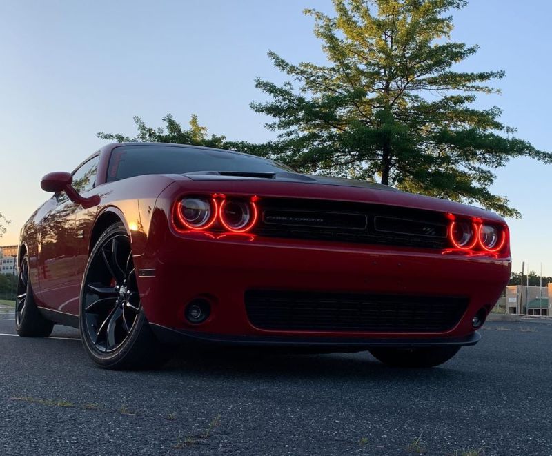 Oracle 15-21 Dodge Challenger Dynamic Surface Mount Headlight Halo Kit - ColorSHIFT - Dynamic ORACLE Lighting