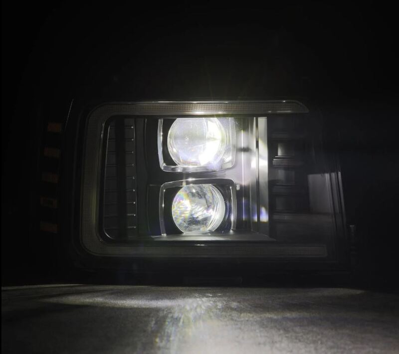 AlphaRex 880266 92-96 Ford F-Series/Bronco PRO-Series Proj Headlight Blk w/Seq. Sig & DRL