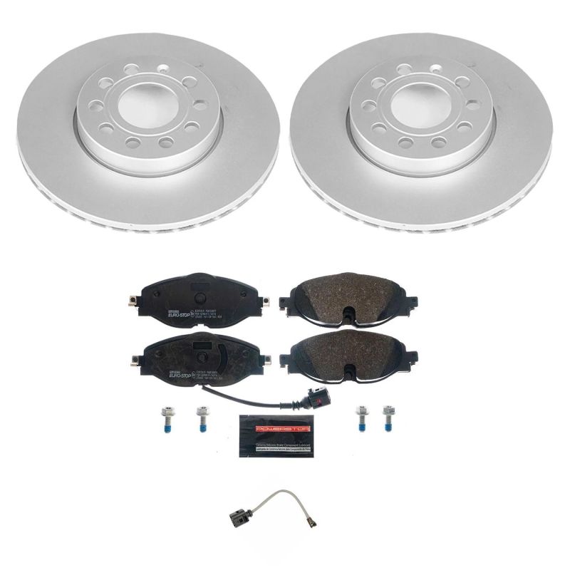 Power Stop 15-18 Audi A3 Front Euro-Stop Brake Kit PowerStop