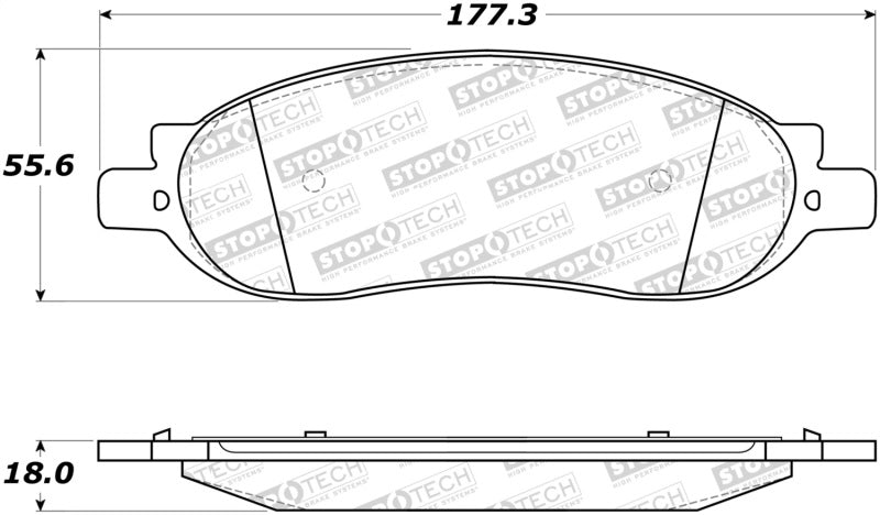 StopTech Premium Ceramic Brake Pads - 308.10680