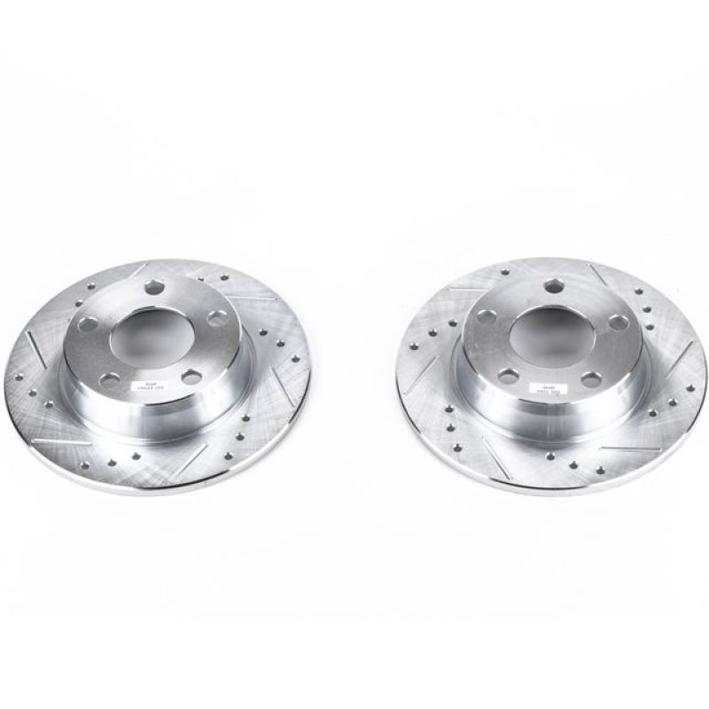 Power Stop 98-04 Audi A6 Quattro Rear Evolution Drilled & Slotted Rotors - Pair PowerStop