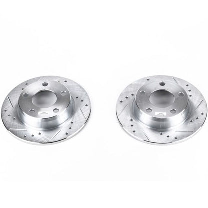 Power Stop 98-04 Audi A6 Quattro Rear Evolution Drilled & Slotted Rotors - Pair PowerStop
