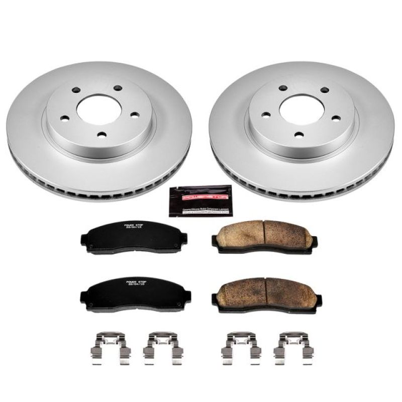 Power Stop 05-06 Chevrolet Equinox Front Z17 Evolution Geomet Coated Brake Kit PowerStop