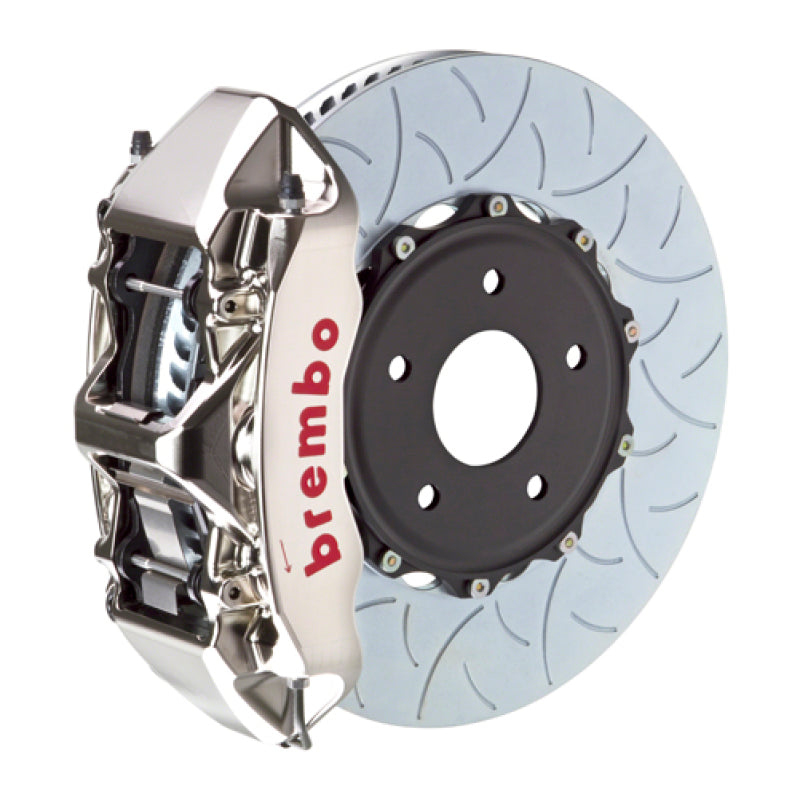 Brembo 99-07 Evo VI/VII/VIII/IXFront GTR BBK 6 Piston Billet 350x34 2pc Rotor Slotted Type3- Nickel Brembo