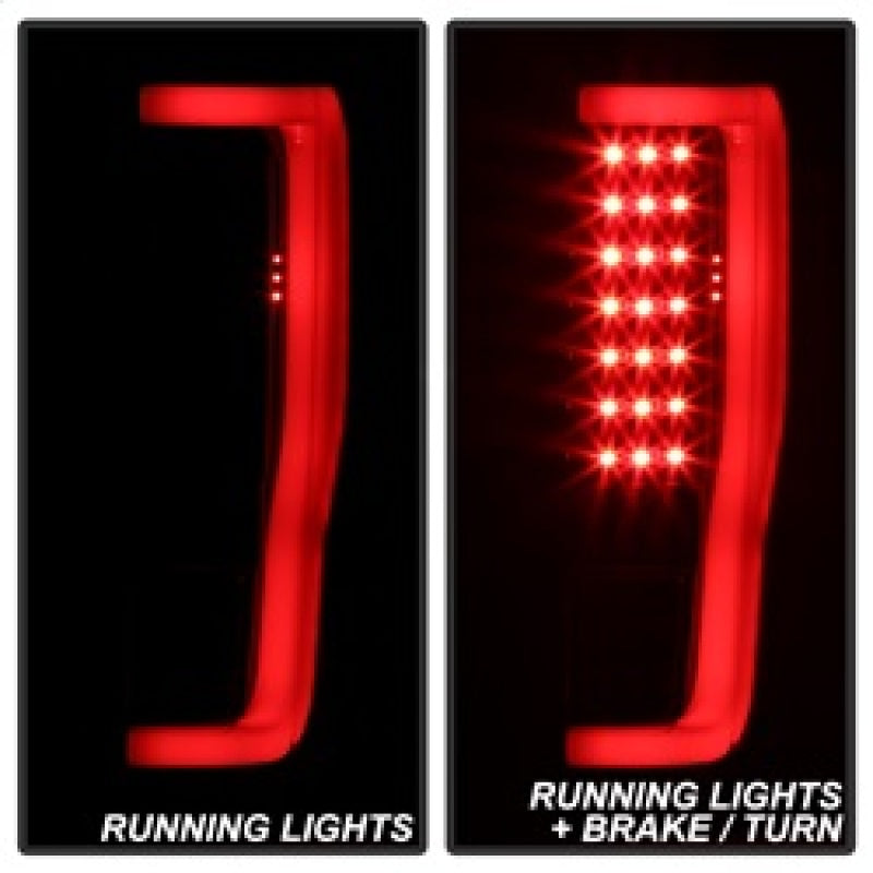 xTune 17-18 Ford F-250 Super Duty (Excl LED Models) LED Tail Lights-Blk Smk (ALT-ON-FS17-LBLED-BSM) SPYDER