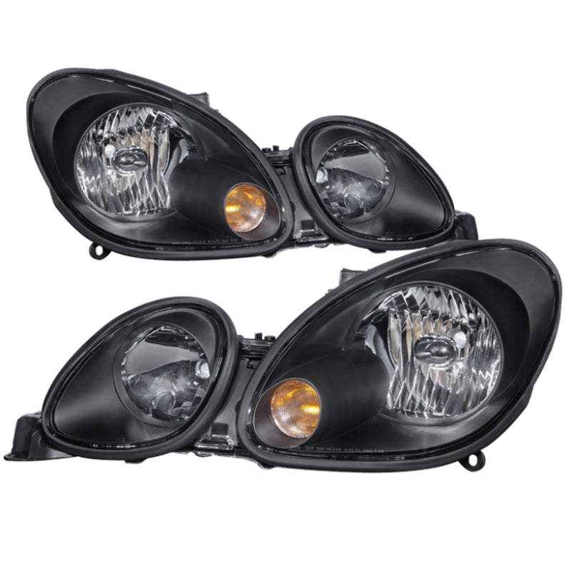 Xtune Lexus GS300/GS400/GS430 98-05 Halogen Only Crystal Headlights Black HD-JH-LGS98-BK SPYDER