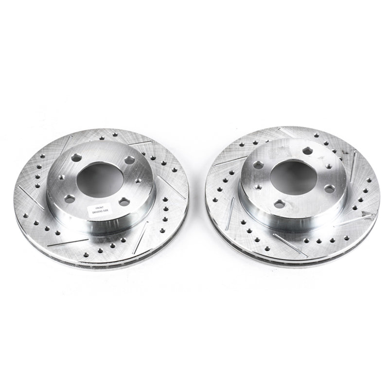 Power Stop 95-98 Nissan 200SX Front Evolution Drilled & Slotted Rotors - Pair