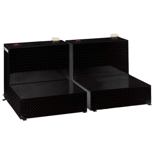 Tradesman Aluminum Twin L-Shape Liquid Storage Tank (96 Gallon Capacity) - Black Tradesman