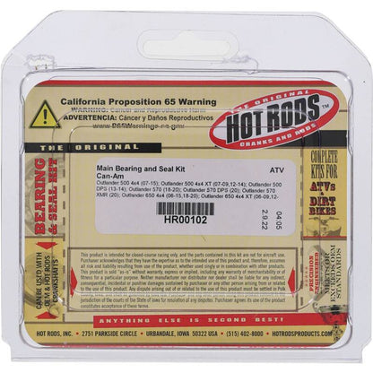Hot Rods 06-08 Can-Am Outlander 800 4x4 800cc Main Bearing & Seal Kit HR00102