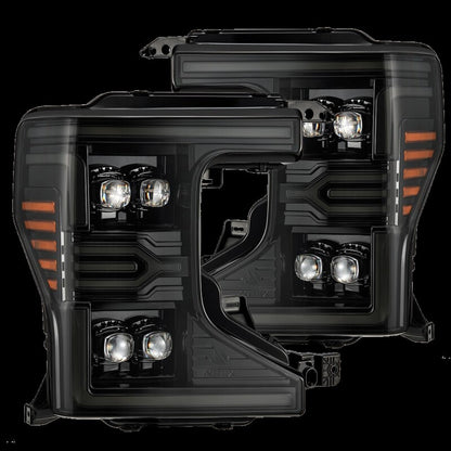 AlphaRex 880340 20-22 Ford F-250/350/450 SD NOVA-Series LED Proj Headlights Alpha-Bk w/Acv Light SS & SBDRL