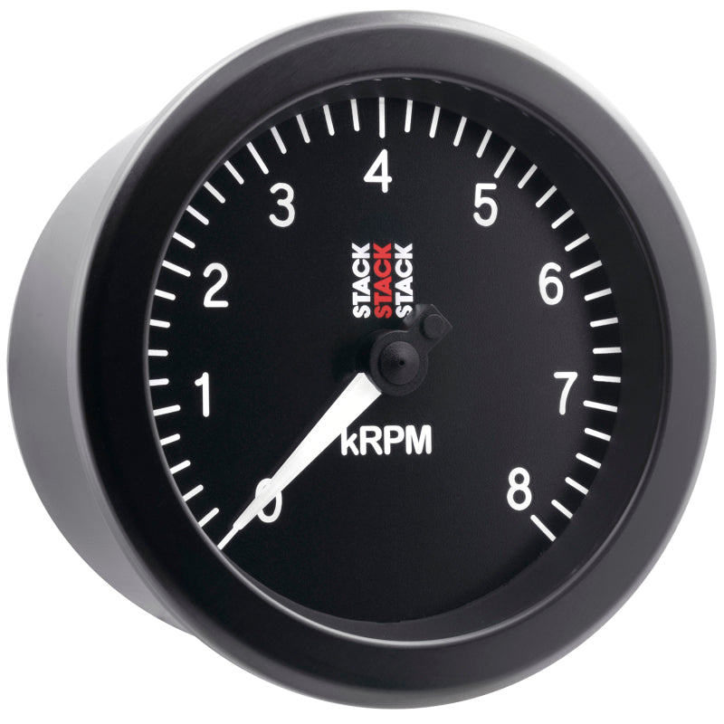 Autometer Stack Sport 88mm 0-8K RPM Tachometer - Black ST100-08
