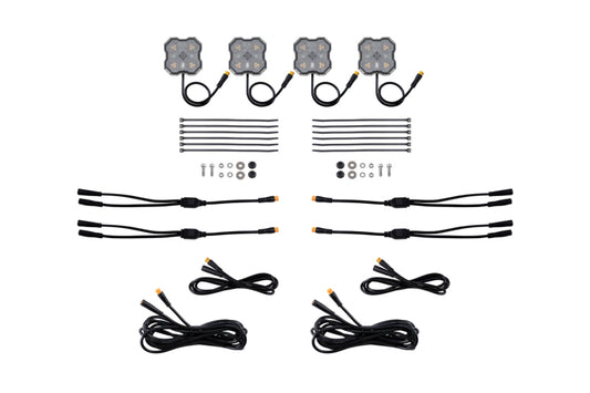 Diode Dyamics Rock Light - Amber/White-  M8 Add-On 4-Pack