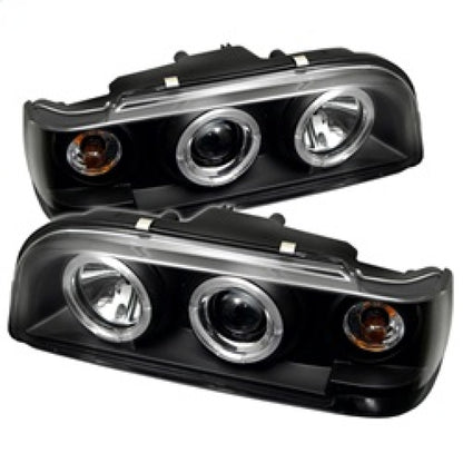Spyder Volvo 850 93-97 Projector Headlights LED Halo Black High H1 Low H1 PRO-YD-VO85092-HL-BK SPYDER