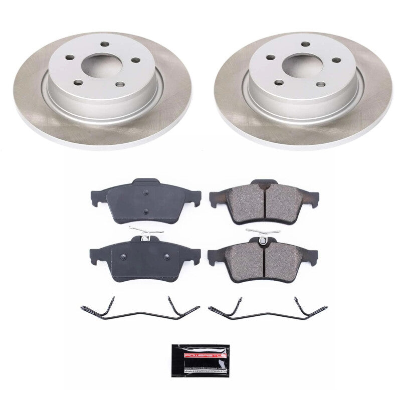 Power Stop 14-18 Ford Transit Connect Rear Semi-Coated Rotor Kit