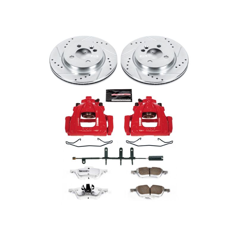 Power Stop 07-08 Mini Cooper Front Z26 Street Warrior Brake Kit w/Calipers PowerStop