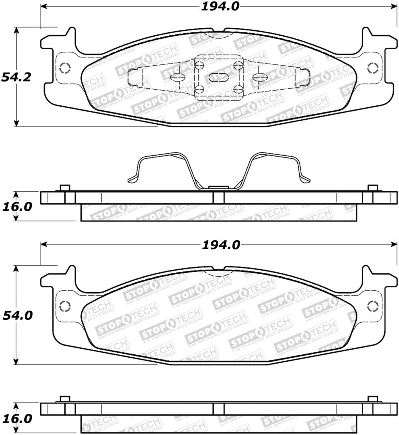 StopTech Premium Ceramic Brake Pads - 308.06320