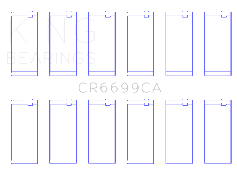 King 94-02 Dodge Cummins 5.9L Inline 6 Diesel Conventional Coated Rod Bearing Set (Size 0.25mm)