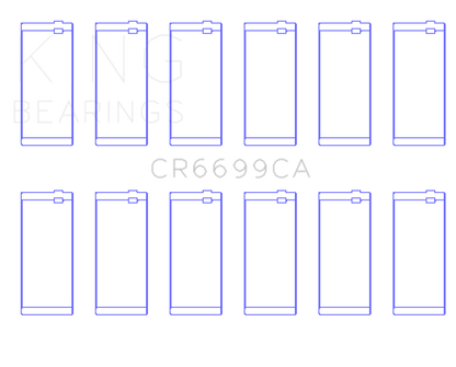 King 94-02 Dodge Cummins 5.9L Inline 6 Diesel Conventional Coated Rod Bearing Set (Size 0.5mm)