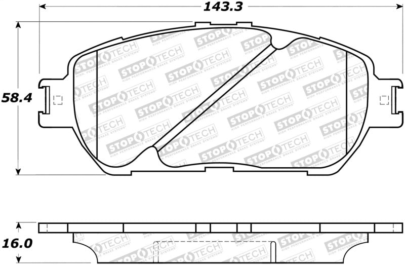 StopTech Premium Ceramic Brake Pads - 308.09060