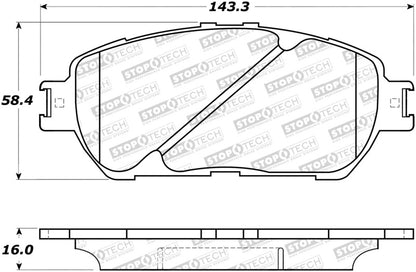 StopTech Premium Ceramic Brake Pads - 308.09062 Stoptech