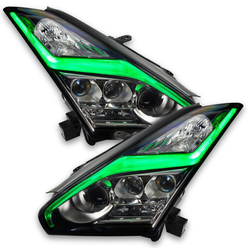 Oracle 15-21 Nissan GT-R RGB+W (Lightning Bolt) Headlight DRL Upgrade Kit - ColorSHIFT 2